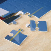 帆船と山の写真 ジグソーパズル (側面)