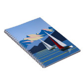 帆船と山の写真 ノートブック (右側)