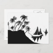 帆船と手のひら ポストカード (正面/裏面)