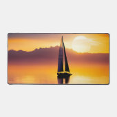 帆船と海夕日 デスクマット (正面)
