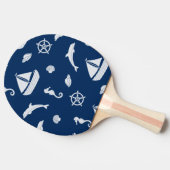 帆船と海洋の生活パターン 卓球ラケット (横)