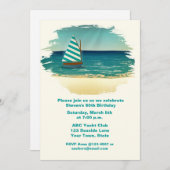 帆船と海 招待状 (正面/裏面)