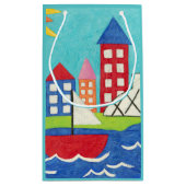 帆船と熱気球と街並み スモールペーパーバッグ (裏面)