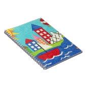 帆船と熱気球と街並み ノートブック (右側)