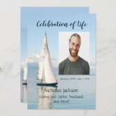 帆船による救命救急お祝い 招待状 (正面/裏面)