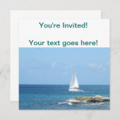 帆船に乗った海 招待状 (正面/裏面)