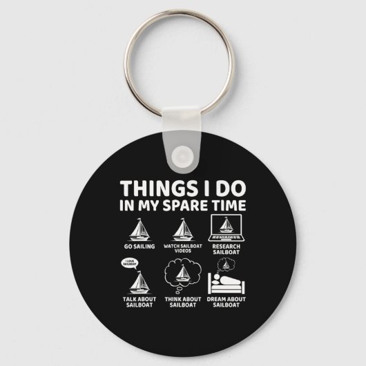 帆船に乗る暇な時に行うこと キーホルダー (正面)