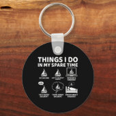 帆船に乗る暇な時に行うこと キーホルダー (正面)