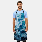 帆船に波を乗せて急な海。劇的で写真 エプロン (着用した状態)