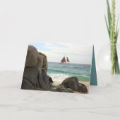 帆船のグリーティングカード カード (裏面)