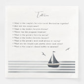 帆船のテーブル結婚トリビア (正面)