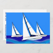 帆船のトリオ 招待状 (正面/裏面)