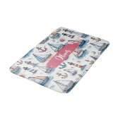 帆船のドリーミースケッチいかり&ライトハウス バスマット (アングル)