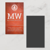 帆船のロゴ | レザー | ダブルステッチ 名刺 (正面/裏面)