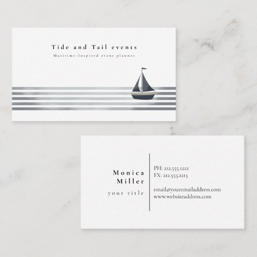 帆船の名刺 名刺 (正面/裏面)