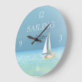 帆船の場 ラージ壁時計 (傾斜)