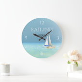 帆船の場 ラージ壁時計 (ホーム)