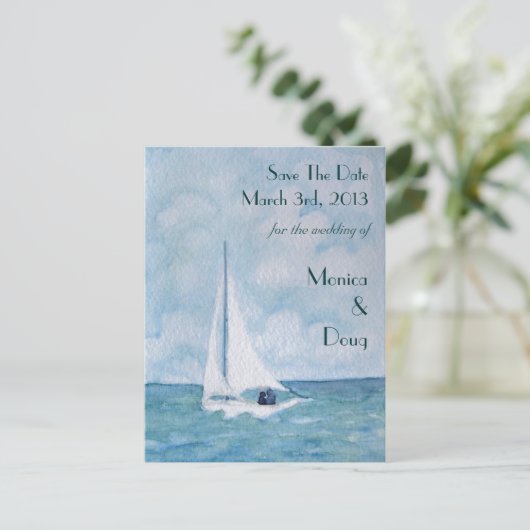 帆船の恋人たち、日付のはがきを保存 案内ポストカード (スタンド正面)