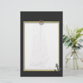 帆船の文房具 便箋 (スタンド正面)