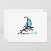 帆船の方が帆船の方が好おもしろいい ポストカード (正面/裏面)