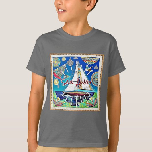 帆船の旅へ Tシャツ (正面)