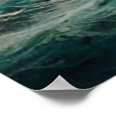 帆船の旅行と嵐クラシック ポスター (角)