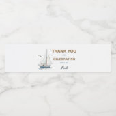 帆船の水ボトルラベル航海のを越えて帆走 ペットボトルラベル (シングルラベル)