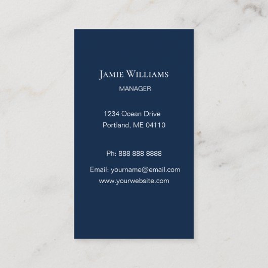 帆船の水彩名刺 名刺 (裏面)