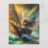 帆船の美しい妖精 ポストカード (正面)