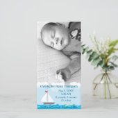 帆船の誕生発表写真カード 案内状 (スタンド正面)