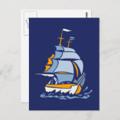 帆船はがき、カスタマイズ可能 ポストカード (正面/裏面)