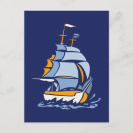 帆船はがき、カスタマイズ可能 ポストカード