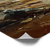 帆船は岩の崖の近くに停泊した ポスター (角)