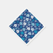 帆船を使った漫画の模様 スタンダードカクテルナプキン (角)