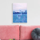 帆船アート，キャンバス，アクア，ターコイズ，壁装飾 キャンバスプリント (インサイチュ (リビング))