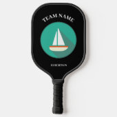 帆船イラストレーションピックルボールパドル ピックルボールラケット (裏面)