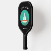 帆船イラストレーションピックルボールパドル ピックルボールラケット (左)
