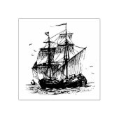 帆船ウッドスタンプ ラバースタンプ (インプリント)