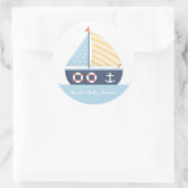 帆船エレガント赤航海のちゃんシャワー ラウンドシール (バッグ)