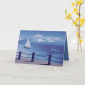 帆船カスタムセーリンググリーティングカード カード (黄色い花)