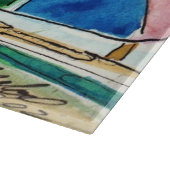 帆船カラフルビーチ切断板 カッティングボード (角)