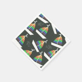 帆船カラフル海模様 スタンダードカクテルナプキン (角)