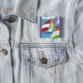 帆船カラフル船 缶バッジ (インサイチュ)