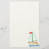 帆船カラフル1文房具 便箋 (正面)