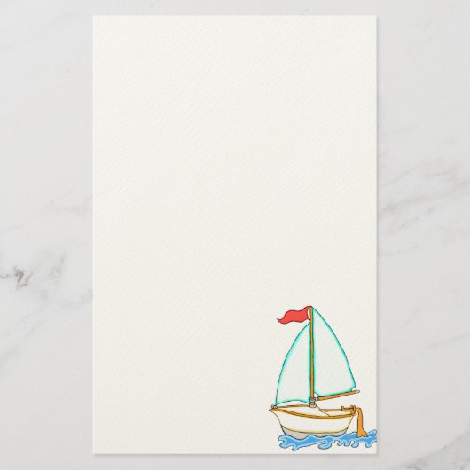 帆船カラフル1文房具 便箋 (正面)
