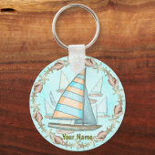 帆船キーチェーン キーホルダー (正面)