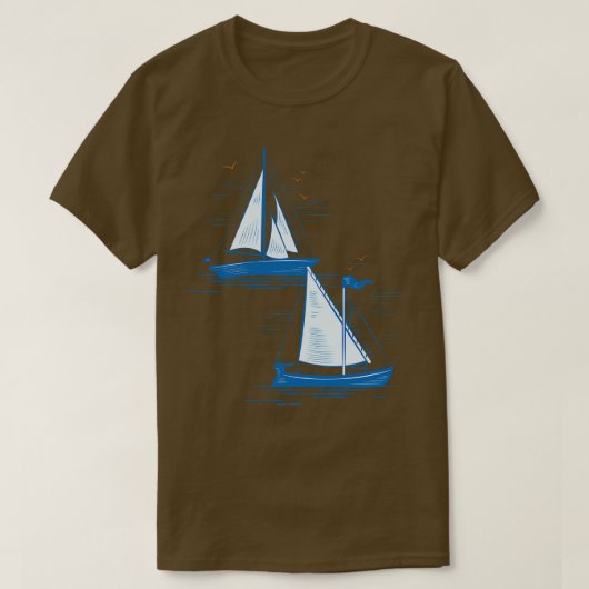 帆船ギフト趣味セーラー船長セーリング Tシャツ (デザイン正面)
