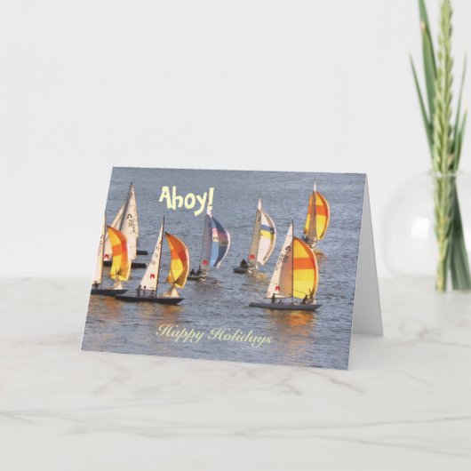 帆船クリスマスハッピーホリデーアホイ! シーズンカード (正面)