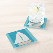 帆船コースター ガラスコースター (アングル)