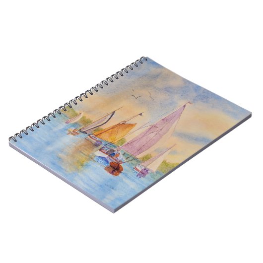 帆船サンセットセーリング ノートブック (左側)